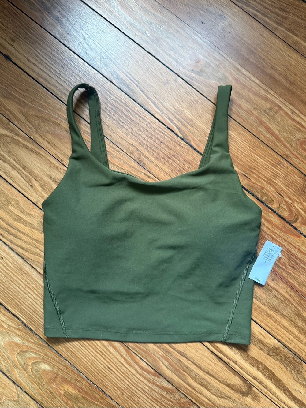 Old Navy NWT Olive Green Scoop Neck Crop Tank Sports Bra